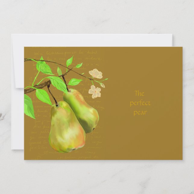 The Perfect Pear Invitation (Front)
