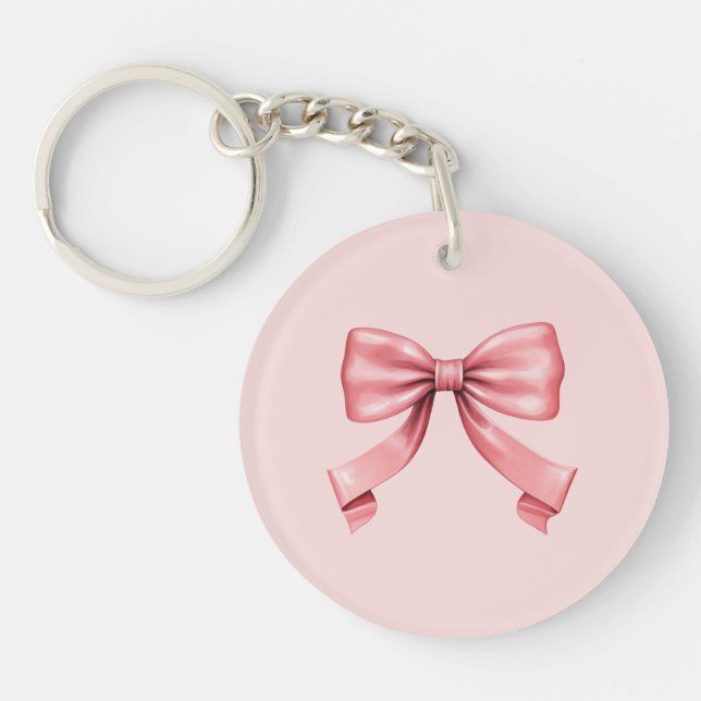 The Perfect Pink Bow Keychain (Front)