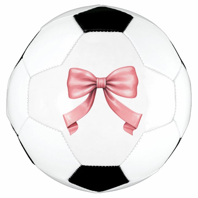 The Perfect Pink Bow Soccer Ball (Front)