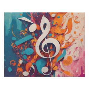 The Perfect Score: Royalty-Free Clef & Music Notes Photo Print