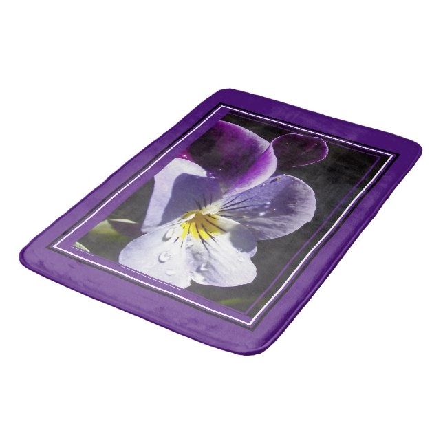 The Perfect Viola Flower Bath Mat (Angled)