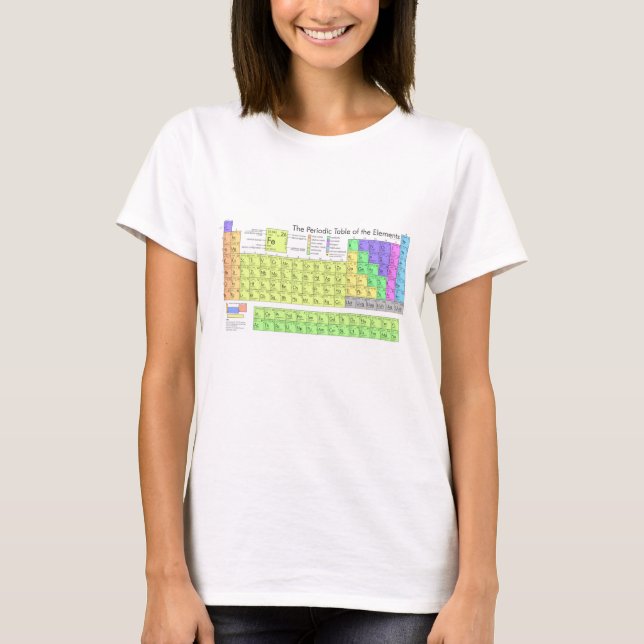 The period elements colourful table T-Shirt (Front)