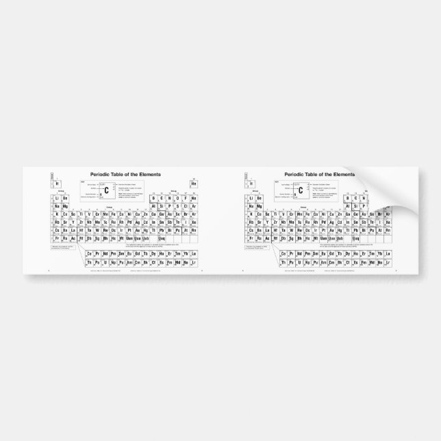 The Periodic Table Bumper Sticker (Front)