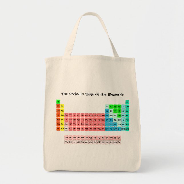The Periodic Table (Handwritten Style) Tote Bag (Front)