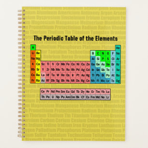 The Periodic Table of the Elements (2016 Revision) Planner