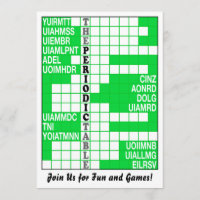 The Periodic Table Word Scramble Invite