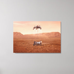 The Perseverance Rover Landing Safely On Mars. Canvas Print