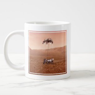 The Perseverance Rover Landing Safely On Mars. Large Coffee Mug