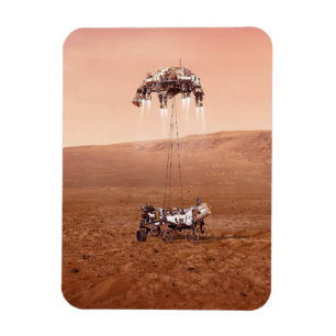 The Perseverance Rover Landing Safely On Mars. Magnet