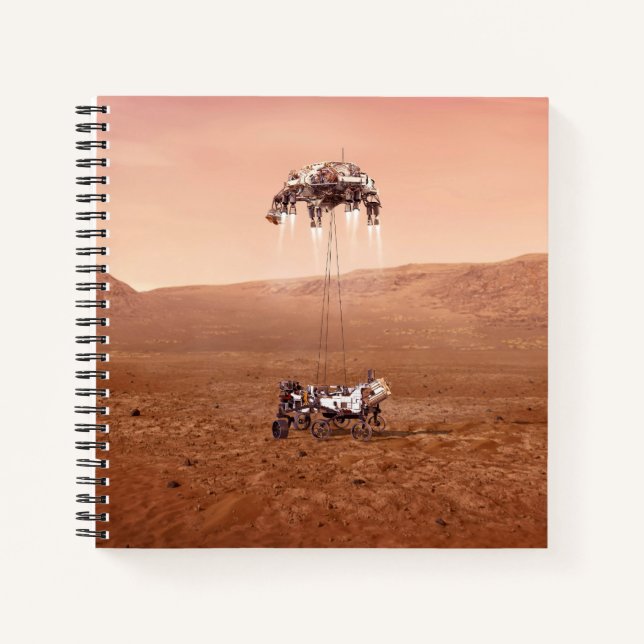 The Perseverance Rover Landing Safely On Mars. Notebook (Front)