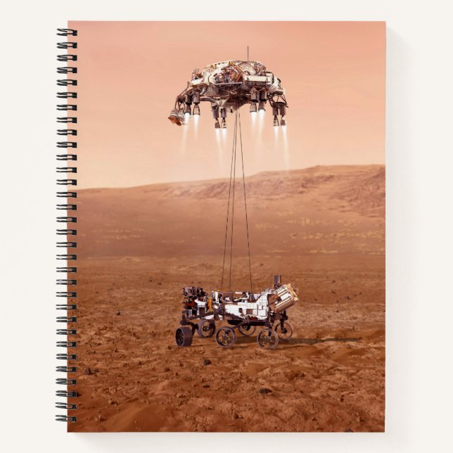 The Perseverance Rover Landing Safely On Mars. Notebook (Front)