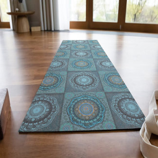 The Persian's gyrate psychedelic eyes' mandala Yoga Mat