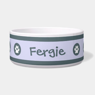 The Personalized Blue Pastel Dog Bowl