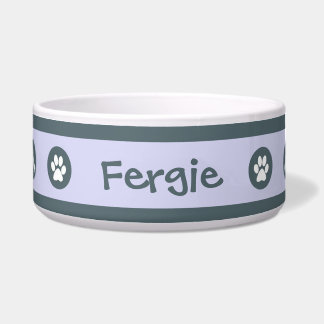 The Personalized Blue Pastel Dog Bowl