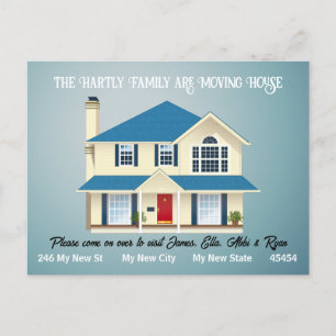 The Personalized Moving Card, Simple - Clean  Postcard