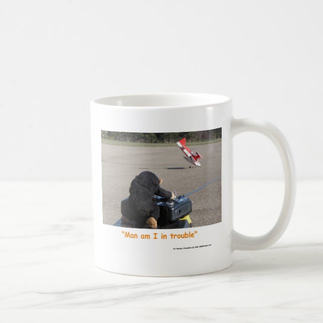 The Pet Monkey Crashing Dads RC Plane Coffee Mug (Right)