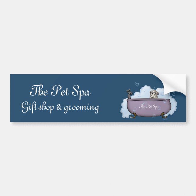 The Pet Spa Bumper Sticker (Front)