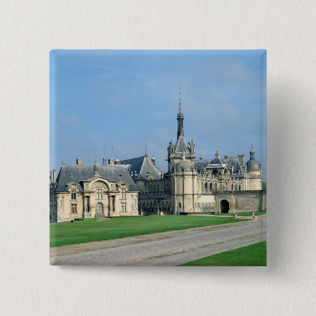 The Petit Chateau 2 Inch Square Button (Front)