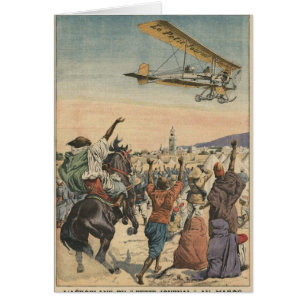The 'Petit Journal' airplane flying over