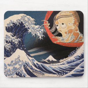 The Phantom at The Great Wave Mouse Pad
