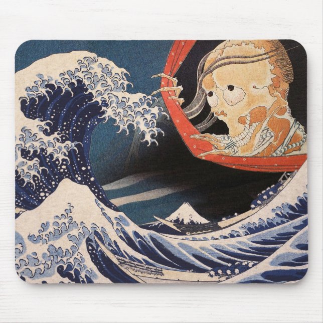 The Phantom at The Great Wave Mouse Pad (Front)