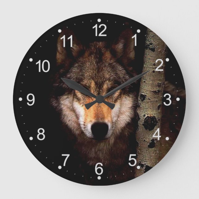 The Phantom Wolf Large Clock (Front)