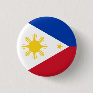 The Philippines Flag 1 Inch Round Button