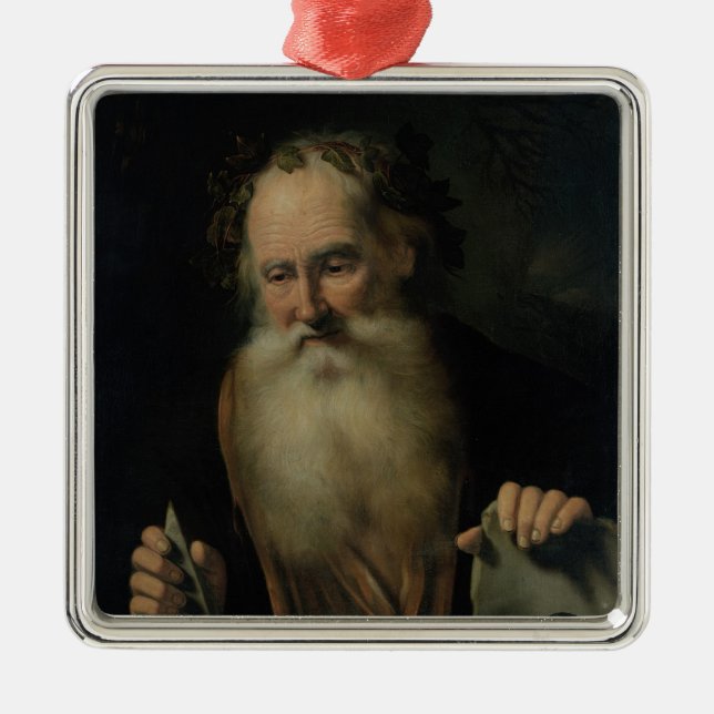 The Philosopher, 1686 Metal Ornament (Front)