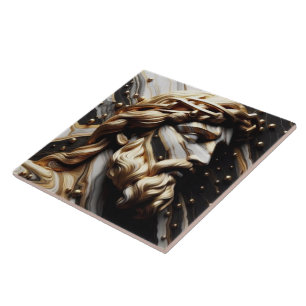 The Philosopher A Portrait of Wisdom and Strength Tile