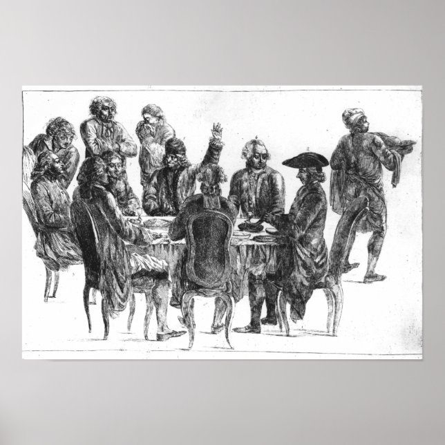 The Philosophers at Supper, c.1750 Poster (Front)