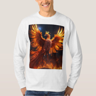 The Phoenix Emerging from the Fire with a Galaxy, T-Shirt