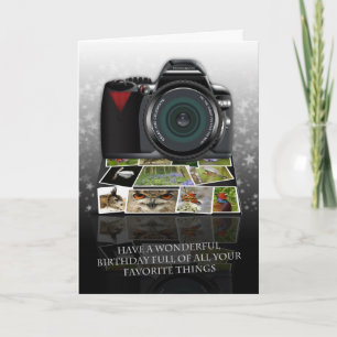 The photography birthday greeting card