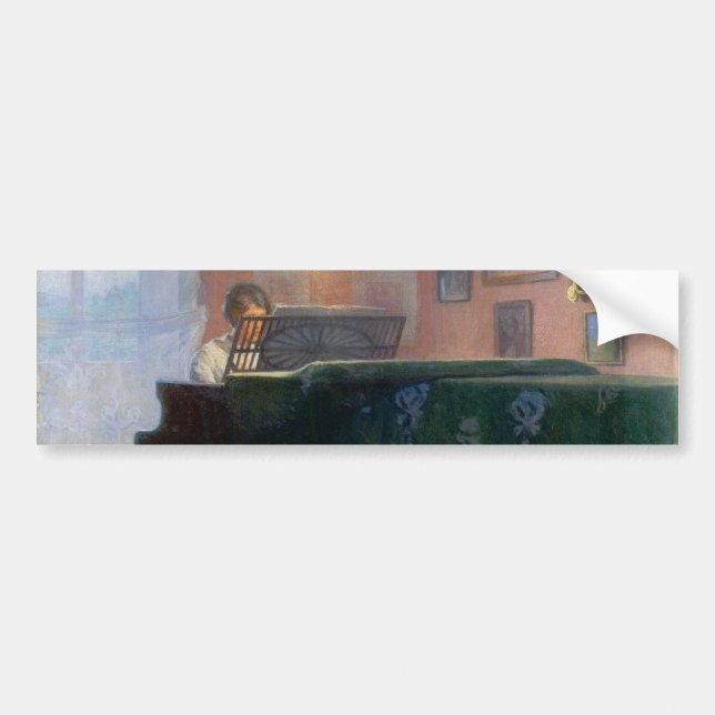The Piano Player (Pianist) (Female Musician) Bumper Sticker (Front)