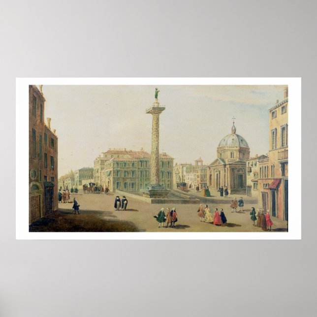 The Piazza Colonna, Rome Poster (Front)
