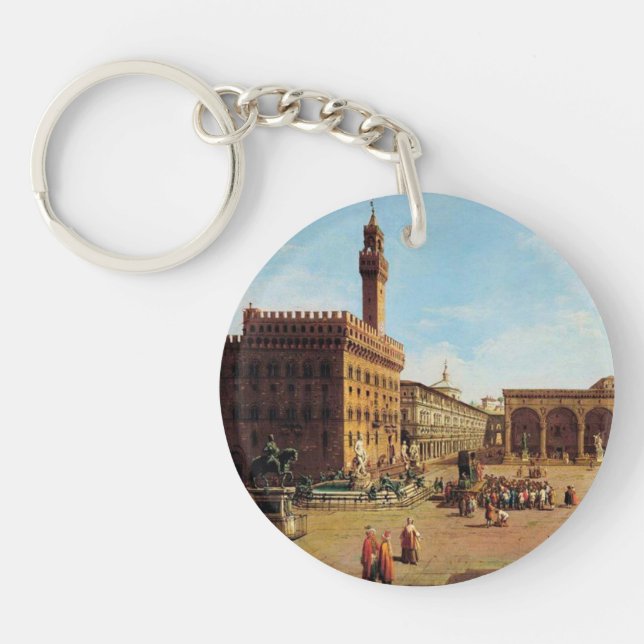 The Piazza della Signoria in Florence Keychain (Front)