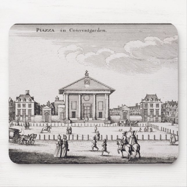 The Piazza in Covent Garden, 1647 (engraving) Mouse Pad (Front)