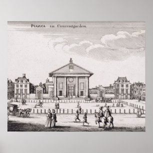 The Piazza in Covent Garden, 1647 (engraving) Poster