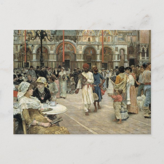 The Piazza of Saint Mark's, Venice, 1883 by Willia Postcard (Front)