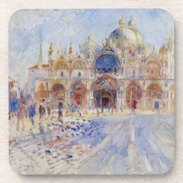 The Piazza San Marco, Venice, 1881 (oil on canvas) Coaster (Front)