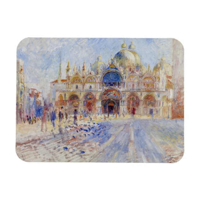 The Piazza San Marco, Venice, 1881 (oil on canvas) Magnet (Horizontal)