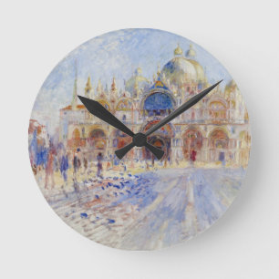 The Piazza San Marco, Venice, 1881 (oil on canvas) Round Clock