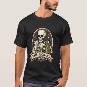 The Pickles Tarot Card Skeleton Holding A Cat Hall T-Shirt