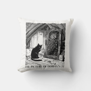 The Picture of Dorian’s Cat Throw Pillow