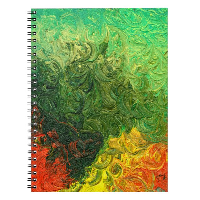 the picture painted in oil. background oil paintin notebook (Front)