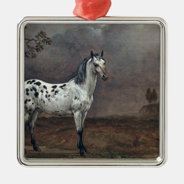 The Piebald Horse, 1653 Metal Ornament (Front)