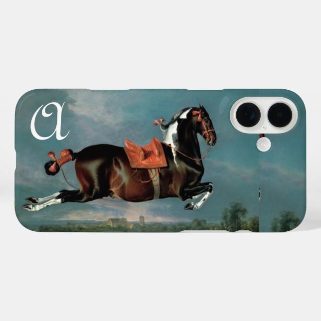 The Piebald Horse "Cehero' Rearing Monogram Case-Mate iPhone Case (Back (Horizontal))