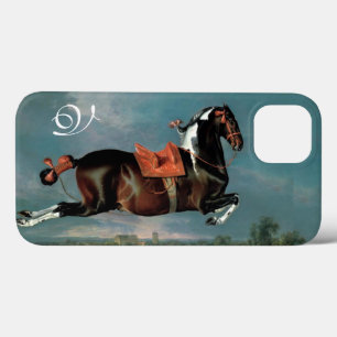 The Piebald Horse "Cehero' Rearing Monogram  iPhone 13 Case