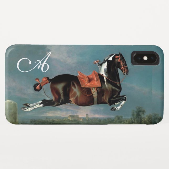 The Piebald Horse "Cehero' Rearing Monogram Case-Mate iPhone Case (Back (Horizontal))