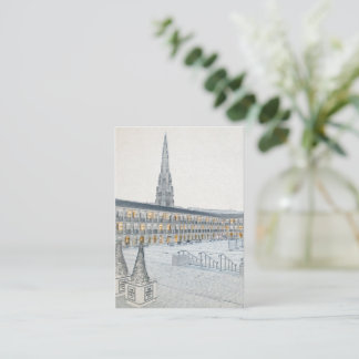 The Piece Hall, Halifax, Architectural Sketch Card