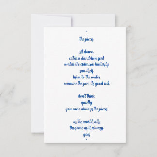 the pieces thank you card